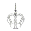 Crown Centerpiece 14" in" x 11" Vintage Style Metal Showpiece with Glass Crystal