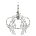 Crown Centerpiece 14" in" x 11" Vintage Style Metal Showpiece with Glass Crystal