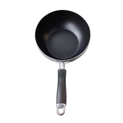 Nonstick Wok Frying Pan Saute Pan with Lid , Non Toxic Deep Fry Pan Ergonomic Plastic Handle