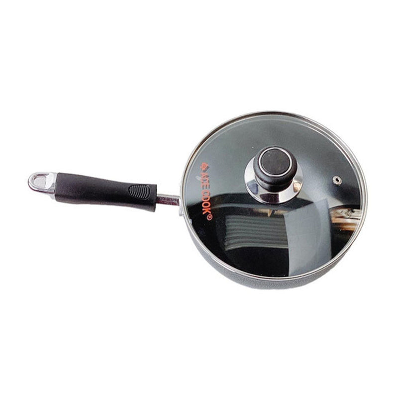Non-Stick Frying Pan with Glass Lid – Cooking Skillet Pot for Kitchen Cookware Set