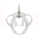 Crown Centerpiece 16" in" x 15" Vintage Style Metal Showpiece with Glass Crystal