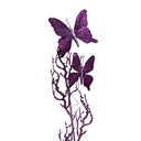 10 Pcs 31" Artificial Glitter Butterflies Dead Twig Spray Window Insect Floral Decor Party Flower Arrangement - Purple