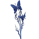 31" Artificial Glitter Butterflies Dead Twig Spray Window Insect Floral Decor Party Flower Arrangement - Blue