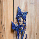 31" Artificial Glitter Butterflies Dead Twig Spray Window Insect Floral Decor Party Flower Arrangement - Blue