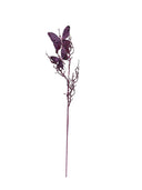 10 Pcs 31" Artificial Glitter Butterflies Dead Twig Spray Window Insect Floral Decor Party Flower Arrangement - Lavender