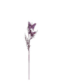 10 Pcs 31" Artificial Glitter Butterflies Dead Twig Spray Window Insect Floral Decor Party Flower Arrangement - Lavender