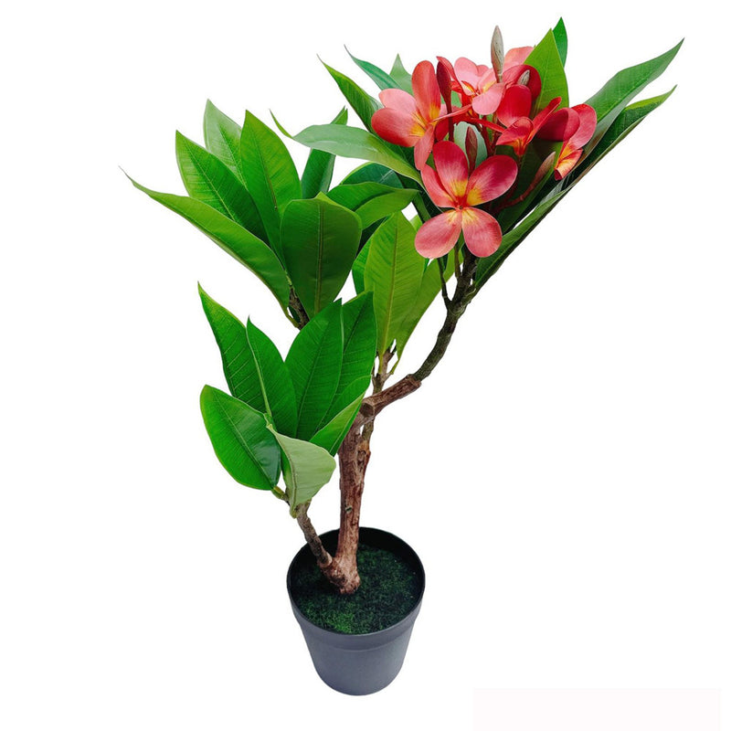 Unique Gorgeous Fuchsia Artificial Plumeria Flower Tree Tropical Plant, 2.25 Ft