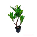 Unique Cream Fuchsia Artificial Plumeria Flower Tree Tropical Plant, 2.25 Ft