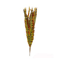Yellow Ruby Faux Feather Spray Artificial Flower Boho Decor Farmhouse Decor 22"