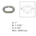 Marine Boat C Link Connector Link Chain Link WLL Lift Rig Stainless Steel T316