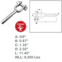Drop Forged Open Swage Sockets Stainless Steel T316