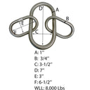 Drop Forged Master Link 2 Leg Chain Sling Stainless Steel T316