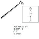 Cable Jaw Swageless Turnbuckle Pipe Turnbuckle Stainless Steel T316