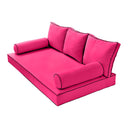 Model-3 Daybed Mattress Bolster Pillow Covers Contrast Trim Twin AD110