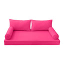 Model-2 5PC Pipe Daybed Mattress Cushion Bolster Pillow Complete Set-Twin Size AD110