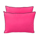 Model-1 Outdoor Bolster Back Pillow Slipcover Contrast Trim Twin-AD110