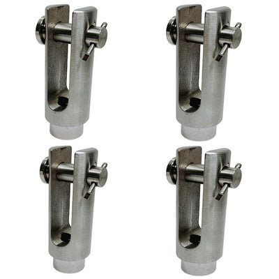 Left Handed Threaded Yoke End Stainless Steel T316