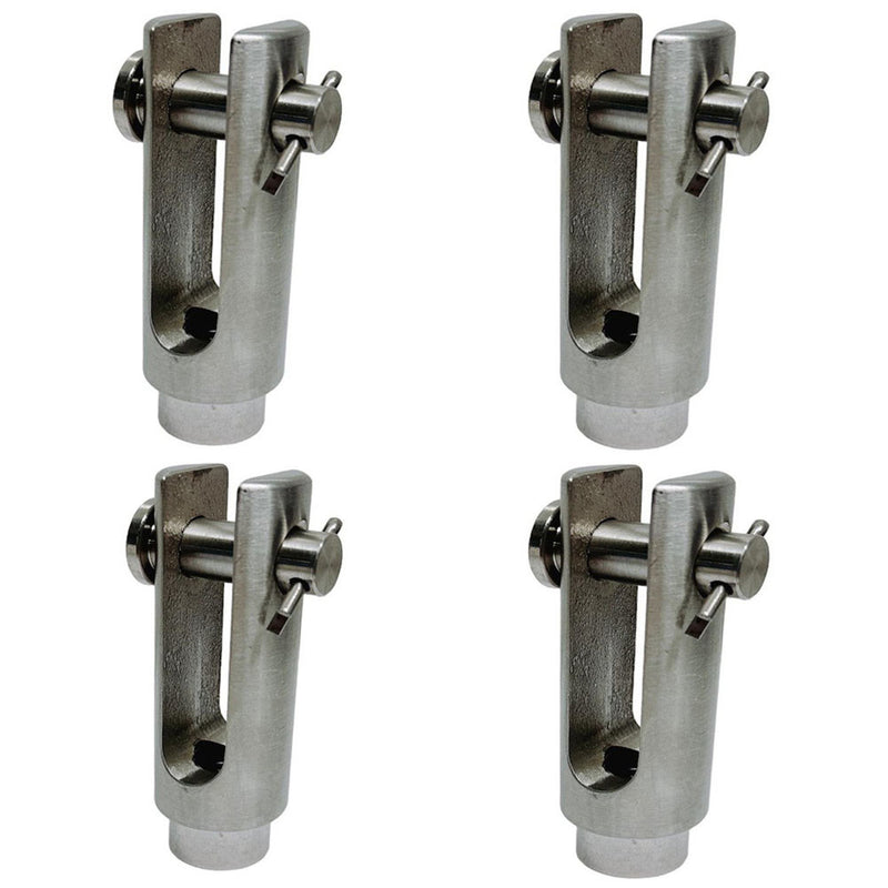 Left Handed Threaded Yoke End Stainless Steel T316