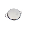 14" Stainless Steel Round Serving Platter – Ottoman Tray with Handles for Kitchen, Parties & Decorative Display