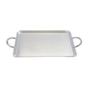 11-1/2" x 19" Stainless Steel Rectangular Serving Platter – Ottoman Tray with Handles for Kitchen, Parties & Decorative Display