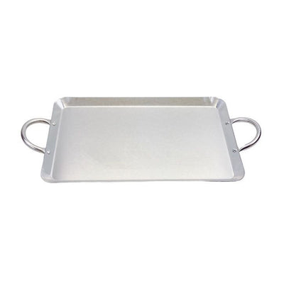 Stainless Steel Rectangular Tray & To Warm tortillas 11-1/2" x 19" with Double Handle