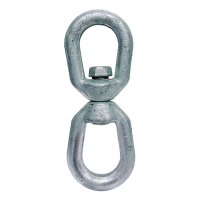 4 PCS 5/8" Eye & Eye Swivel for Marine Boats – Hot Dipped Galvanized Mooring Connector, 5,200 lbs WLL, Eye & Eye Swivel