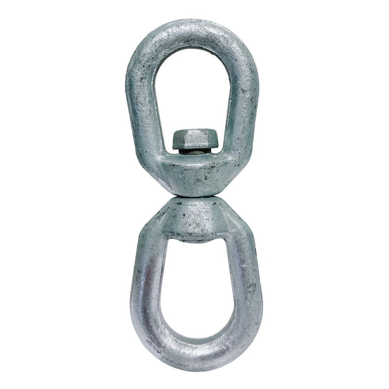 4 PCS 5/8" Eye & Eye Swivel for Marine Boats – Hot Dipped Galvanized Mooring Connector, 5,200 lbs WLL, Eye & Eye Swivel