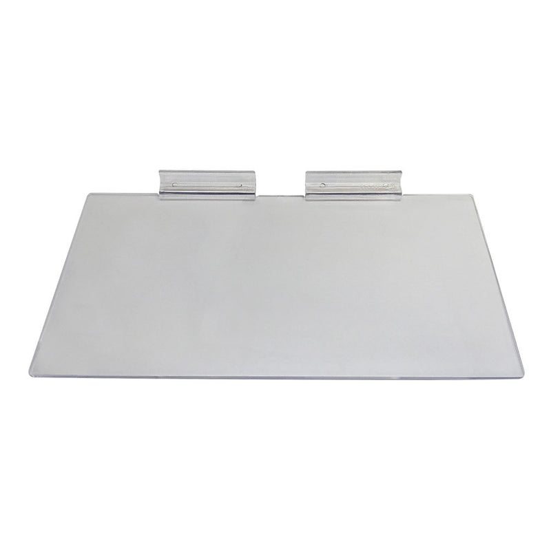 4" x 10" Slatwall Shoe Shelf Flat Styrene Display Fixture - Clear Acrylic 4 Pcs