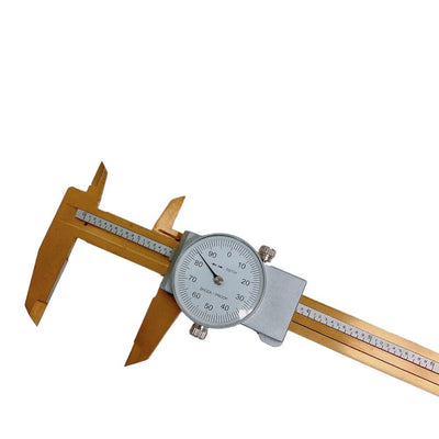 0-6" Stainless Hardened 4 Way Tin Coated Dial Caliper, 0.001" Grad. Shock Proof