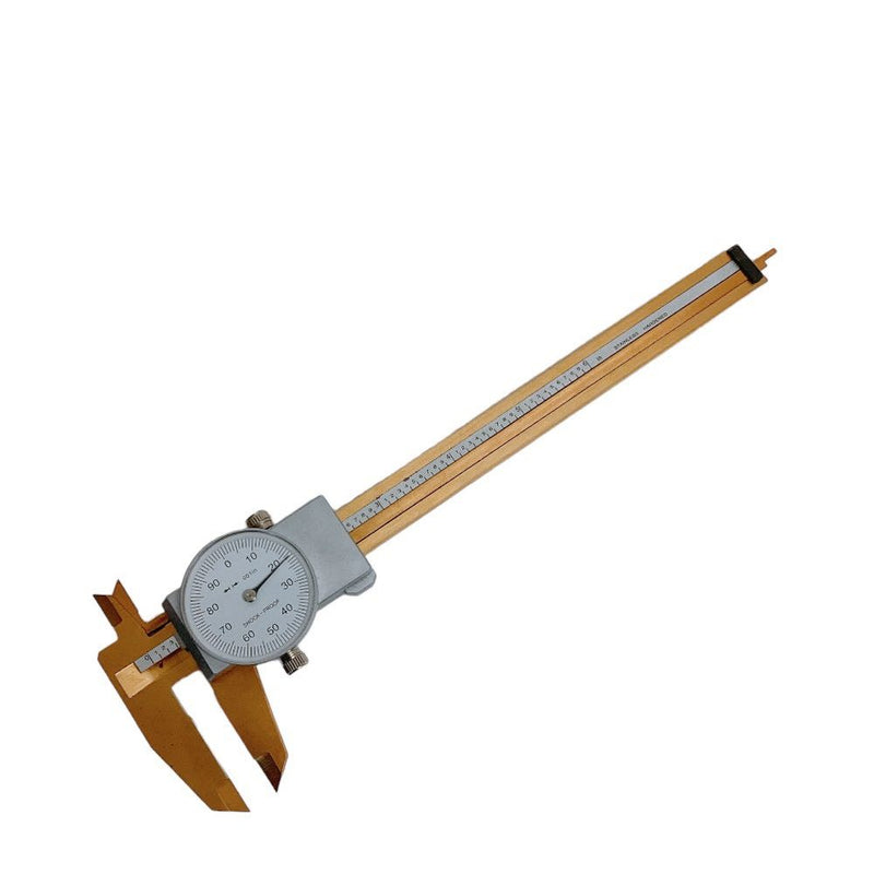 0-6" Stainless Hardened 4 Way Tin Coated Dial Caliper, 0.001" Grad. Shock Proof