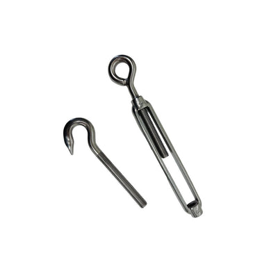 Stainless Steel 3/8" Hook Eye Turnbuckle 700 Lbs WLL Marine Boat Rigging Lift