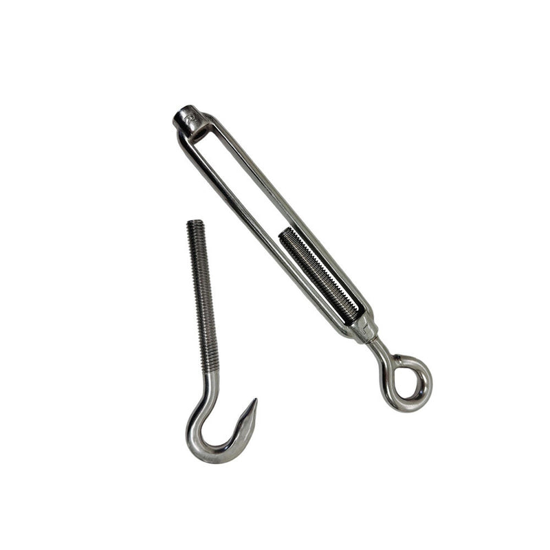 Stainless Steel 3/8" Hook Eye Turnbuckle 700 Lbs WLL Marine Boat Rigging Lift