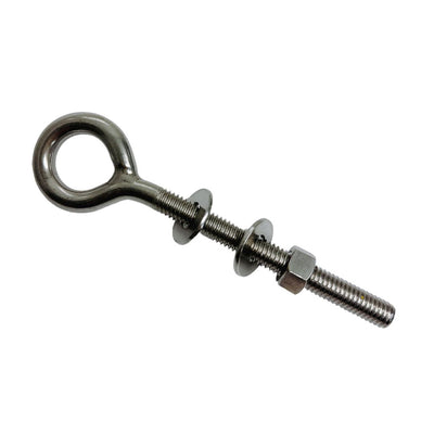 Marine 3/8" x 4" Plain Eye Bolt Screw 1,000 Lbs WLL Lifting Stainless Steel T316